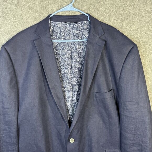 Ralph Ralph Lauren RRL Double RL Linen Blue Suit Jacket Blazer Men's Size 58R - Picture 1 of 13